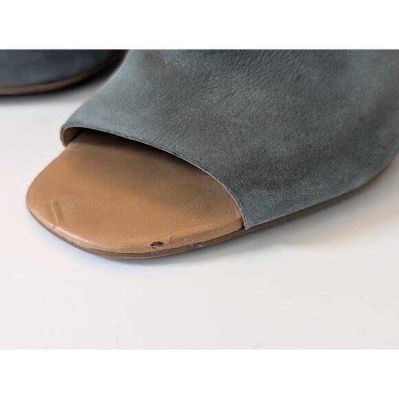 Franco Sarto Artist Collection Helix Blue Suede Block Heel Peep Toe Sandals 8 - Picture 11 of 11